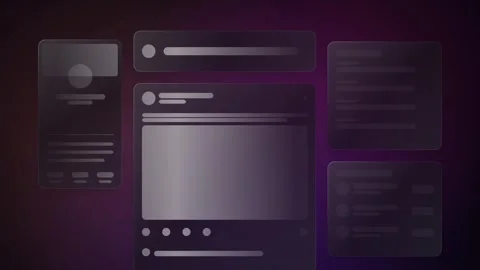 Abstract UI skeleton loading animation for web and app interfaces on a dark.. Stock Footage 347821411
