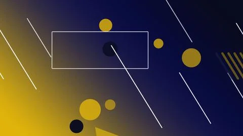 Abstract UI-style frames with floating dots and diagonal lines in neon yell.. Ilustração Stock