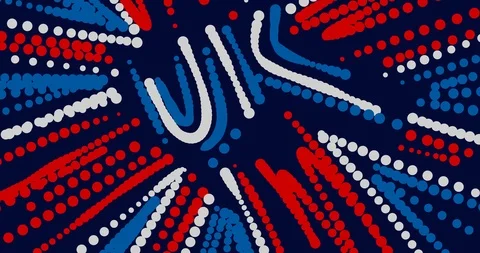 Abstract UK Flag 2D animation Stock Footage 100617013