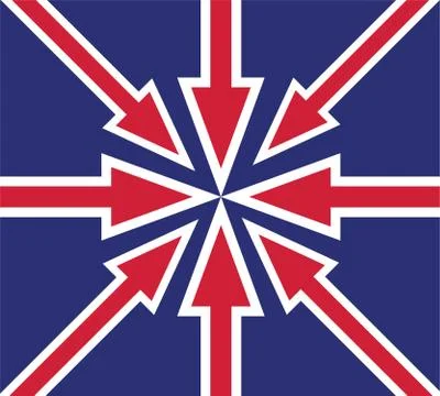 Abstract uk flag Stock Illustration