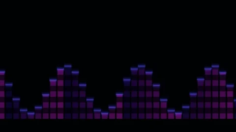 Abstract ultraviolet wave background with dynamic shapes Stock Footage 342337935