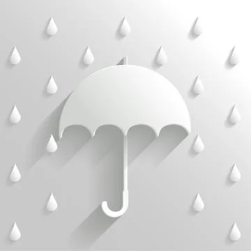 Abstract Umbrella on White Background Stock Illustration