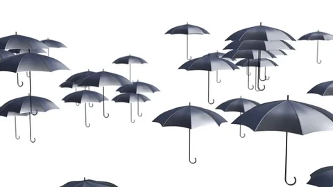 Abstract Umbrellas Soaring in the air loop background 動画素材 73241787