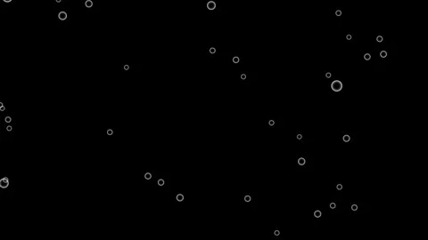 Abstract underwater bubbles floating upwards slowly on black background in .. 動画素材 335023183