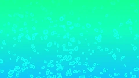 Abstract Underwater Floating Bubbles on Teal and Green Gradient Stock Footage 327400304