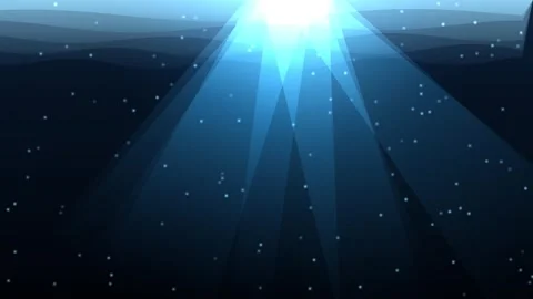 Abstract underwater scene with light rays shining from top surface through .. Stock-Footage 346541653