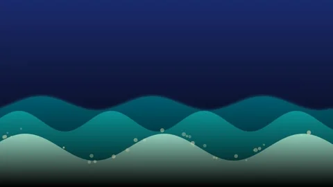 Abstract Underwater Sea Waves Animation in Blue Gradient 4K Stock Footage 341483277