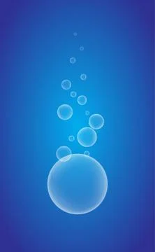 Abstract underwater vertical background with bubbles Stock Illustration
