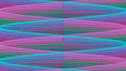 Abstract undulating digital waves with colorful mesh textures Stock Footage 336775941