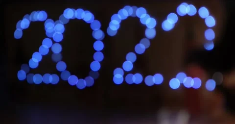 Abstract unfocused background with New Year and Christmas 2022 Видео 161007234