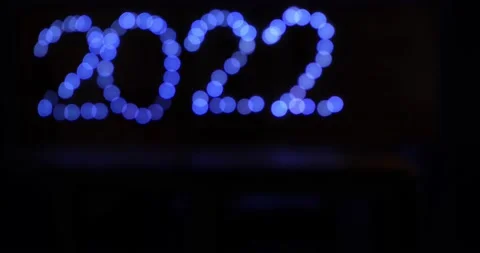 Abstract unfocused background with New Year and Christmas 2022 Stock-Footage 161007357