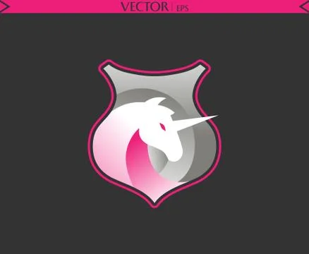 Abstract Unicorn Logo Stock-Illustration