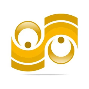 Abstract union circle c letter logo vector イラスト素材