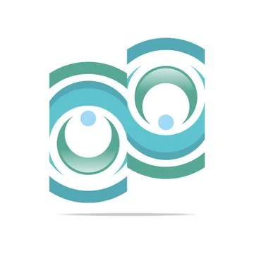 Abstract union circle c letter logo vector Stock Illustration