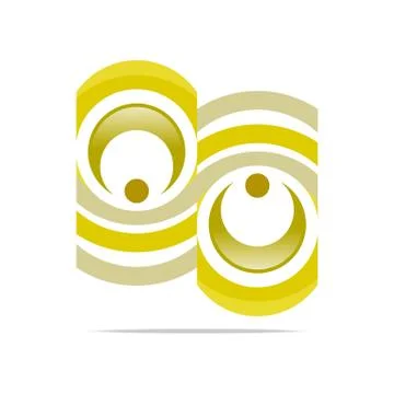 Abstract union circle c letter logo vector Stock Illustration