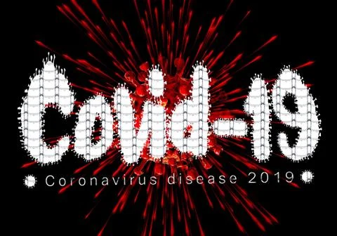 Abstract Unique 3d Rendering Illustration For A Bloody Covid 19 Stock Illustration