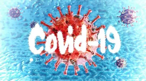 Abstract unique 3d rendering illustration of coronavirus virus epidemic outbr Stock Illustration