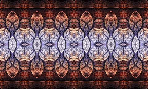 Abstract unique artistic 3d computer generated intermediate endless fractals  Stock Illustration