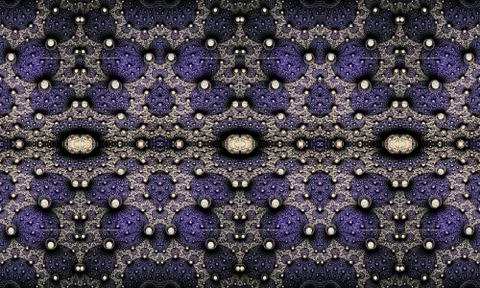 Abstract unique artistic 3d computer generated endless fractals shapes patter Stock Illustration