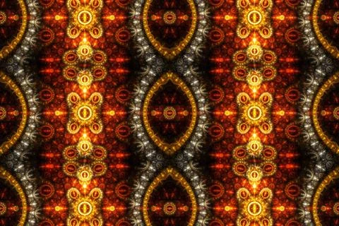 Abstract unique artistic 3d computer generated multicolored endless fractals  Stock Illustration