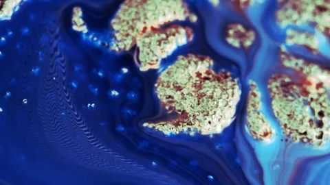 Abstract unique background flowing waves, water ripples, marble, moving Stock Footage 280434538