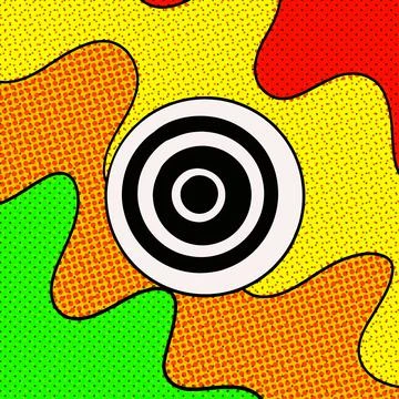 Abstract unique background with lines and circles Illustrazione stock