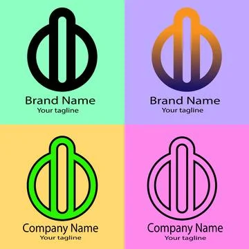 Abstract Unity Emblem logo design Stock Illustration