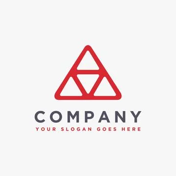 Abstract unity of triangle logo icon vector template on white background Stock Illustration