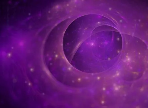 An abstract universe concept. With a quantum, science fiction tunnel Illustrazione stock
