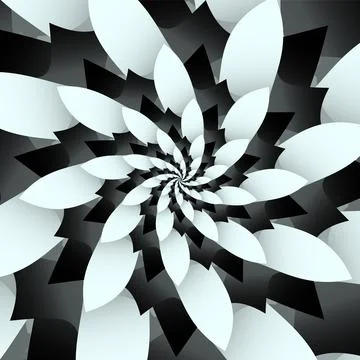 Abstract unusual modern pattern illustration of a beautiful mesmerizing spiral Stock Illustration