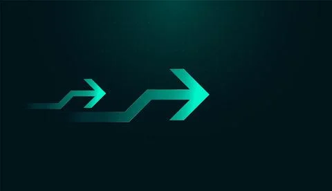 Abstract upward arrows flowing through the chart represent growth and incre.. Stock Illustration