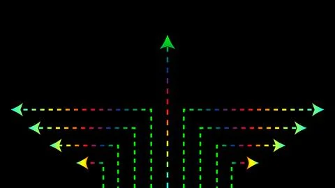 Abstract Upward Motion Symbol Design Stock Illustration