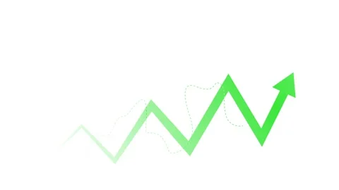 Abstract upward trend graph with glowing arrow line growth progress and ris.. Stock Footage 340385671