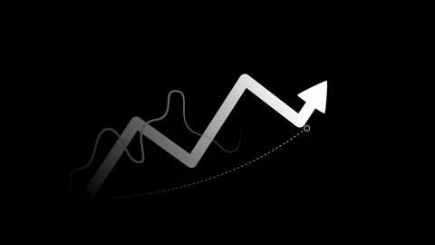 Abstract upward trend line with arrow growth progress and success in busine.. Stock Footage 337870810