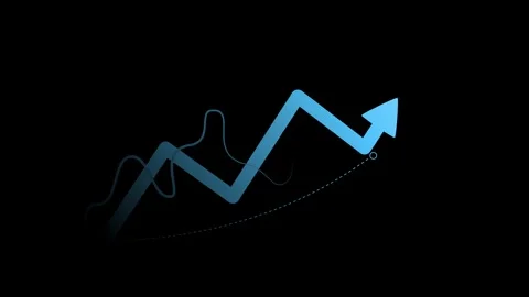 Abstract upward trend line with arrow growth progress and success in busine.. Stock Footage 337870824