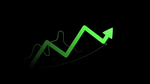 Abstract upward trend line with arrow growth progress and success in busine.. Stock Footage 337870838