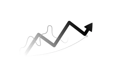 Abstract upward trend line with arrow growth progress and success in busine.. Stock Footage 337870854