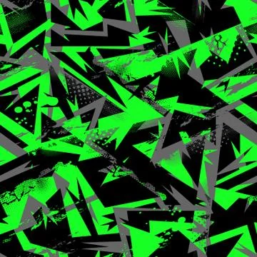 Abstract urban backdrop with curved geometry seamless pattern and grunge spots Stock Illustration