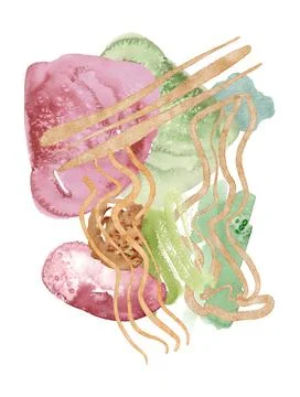 Abstract urban frame with grunge elements, spots and dots. Green and red wate 스톡 일러스트