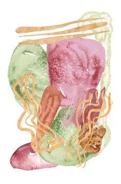 Abstract urban frame with grunge elements, spots and dots. Green and red wate Ilustración de archivo