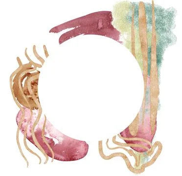 Abstract urban frame with grunge elements, spots and dots. Green and red wate Stock Illustration