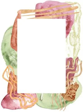 Abstract urban frame with grunge elements, spots and dots. Green and red wate Stock Illustration