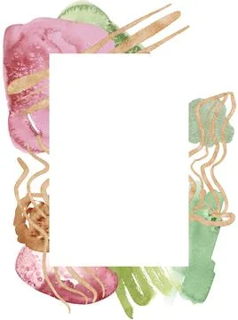 Abstract urban frame with grunge elements, spots and dots. Green and red wate Stock Illustration