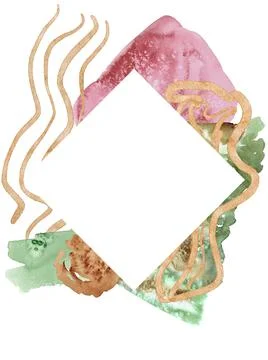 Abstract urban frame with grunge elements, spots and dots. Green and red wate Ilustración de archivo