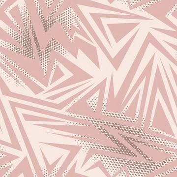 Abstract urban pattern with curved geometry elements and dots イラスト素材