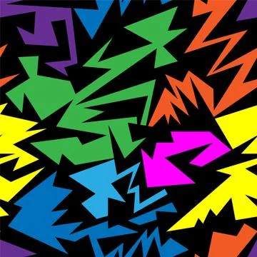 Abstract urban seamless pattern with curved geometry elements イラスト素材