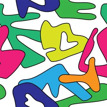 Abstract urvab seamless pattern with creative vector ornaments for textile, text Stock Illustration