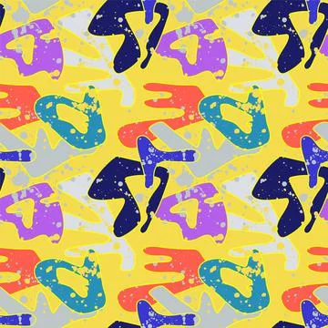 Abstract urvab seamless pattern with creative vector ornaments for textile, text Stock Illustration