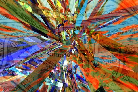 Abstract us bills Stock Illustration