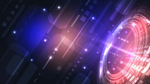 Abstract user HUD interface from futuristic elements. High-tech digital network Stock Illustration